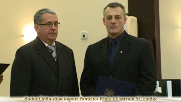 Bodor Ödön-díjat kapott Pantelics Péter, a Castrum SC elnöke