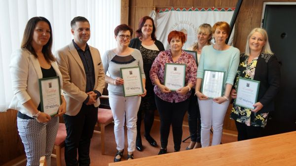 A védőnőket köszöntötték a csornai városházán