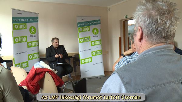 Az LMP lakossági fórumot tartott Csornán