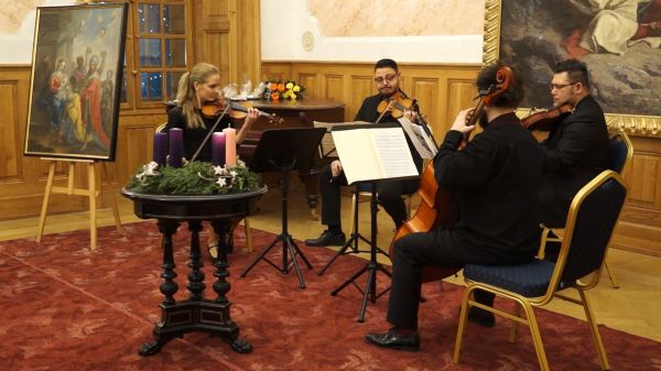 A Győri Kvartett koncertje a Csornai Premontrei Apátság dísztermében