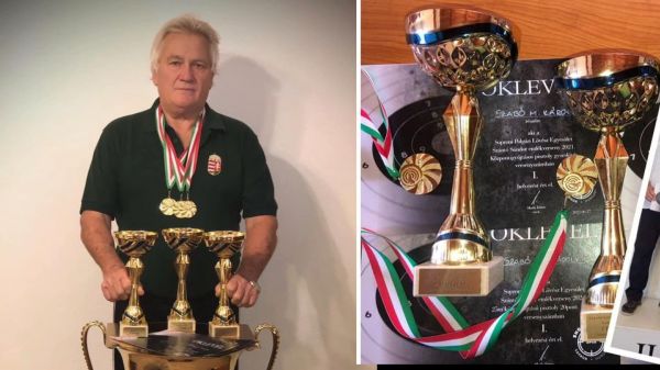 Szabó M. Károly kapuvári sportlövész országos versenyeken ért el kiváló eredményeket