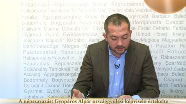 A népszavazást Gyopáros Alpár országgyűlési képviselő értékelte