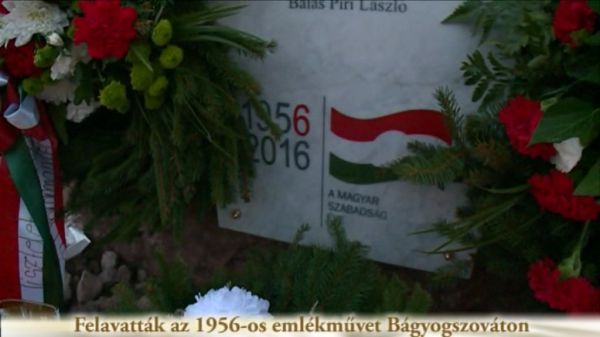 Felavatták az 1956-os emlékművet Bágyogszováton