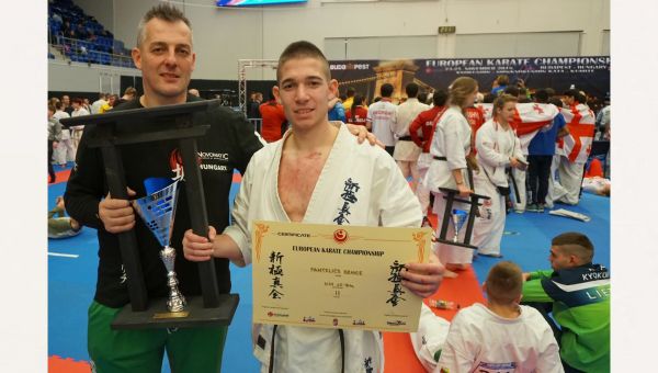 Pantelics Bence ezüstérmes lett a karate EB-n