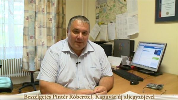 Beszélgetés Pintér Róberttel, Kapuvár új aljegyzőjével