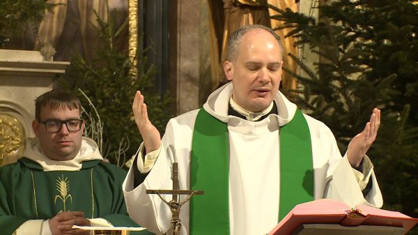 Szentmise a csornai premontrei templomban (2026-01-23)