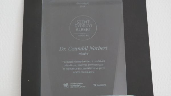 Szent-Györgyi Albert orvosi díjat kapott Dr. Czumbil Norbert neurológus