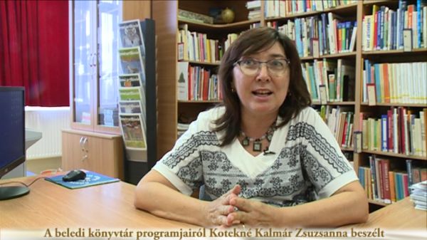 A beledi könyvtár programjairól Kotekné Kalmár Zsuzsanna beszélt
