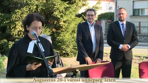 Augusztus 20-i városi ünnepség Téten