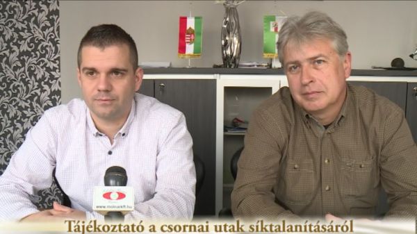 Tájékoztató a csornai utak síktalanításáról