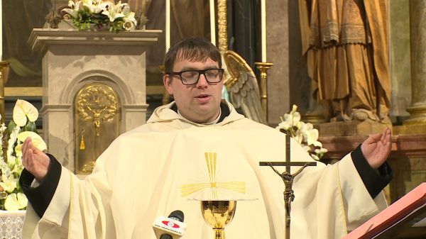 Szentmise a csornai premontrei templomban (2026-04-15)