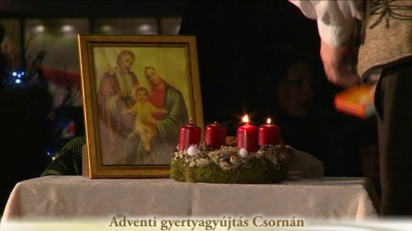 Adventi gyertyagyújtás Csornán