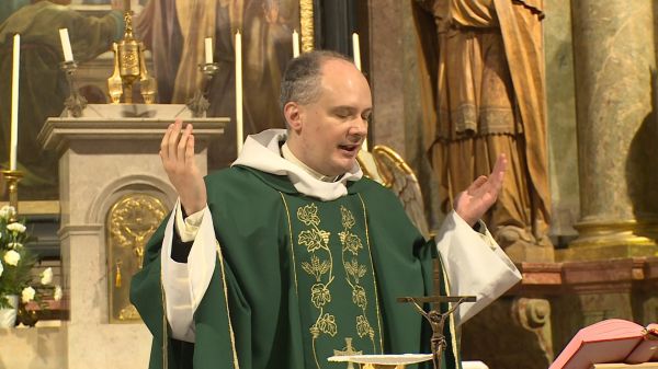 Szentmise a csornai premontrei templomban (2026-02-13)