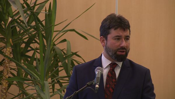 Hidvéghi Balázs, a Fidesz kommunikációs igazgatója tartott előadást Téten