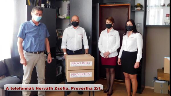 500 db maszkot adott át a beledi önkormányzatnak a Provertha Zrt.
