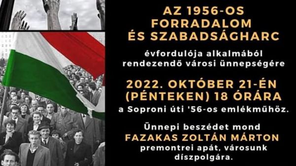 Az 1956-os forradalom és szabadságharcra emlékeznek Csornán